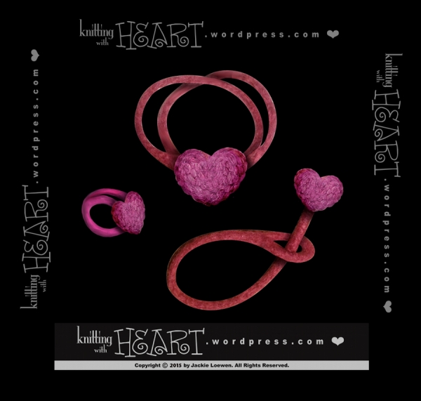 collection of felted-loop-linky Sweetie♥Knit♥Heart bling!