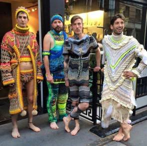men dressed in fibrous creativity